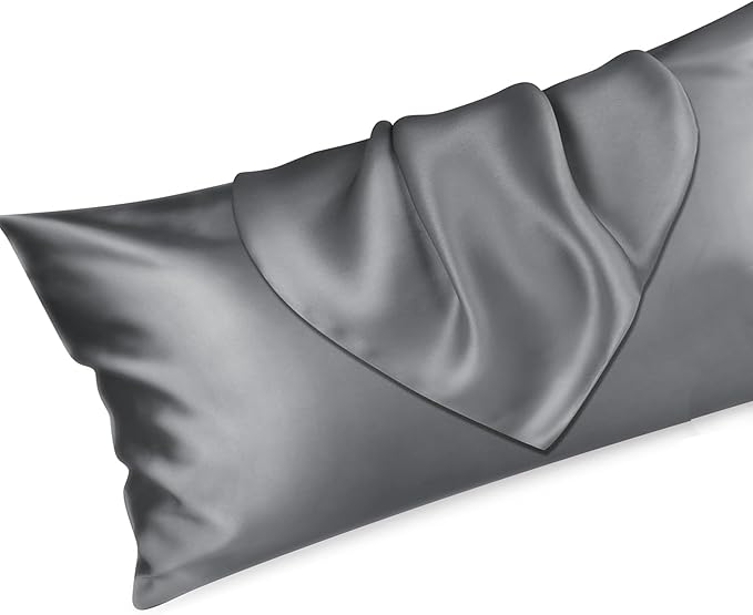 Silk Pillowcase for Bamboo Body Pillow – Cooling & Hair/ Skin Friendly